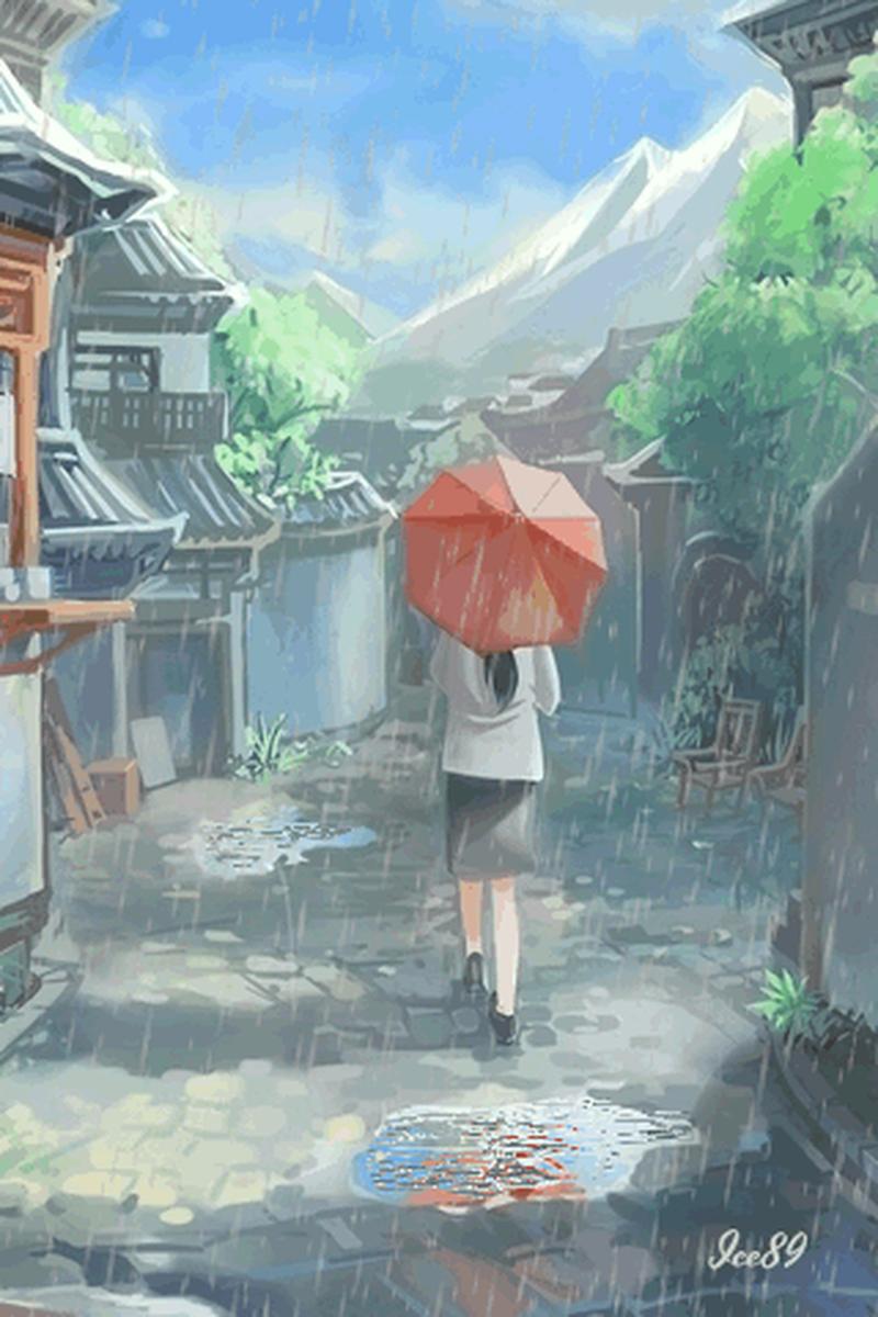 雨后小故事 动态图送给孤独的十五—雨后微光，小故事在花瓣上跳动-第1张图片-铖浩科技