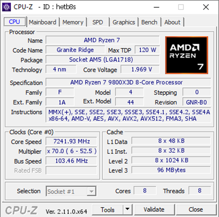 还有它不会的吗？锐龙7 9800X3D超频已达7.24GHz-第2张图片-科技快讯