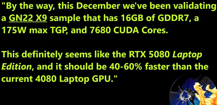NVIDIA RTX 5080移动显卡曝光：16GB显存，性能更高提升60%-第2张图片-科技快讯