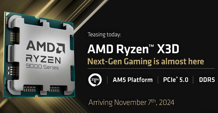 献给游戏玩家的神器：AMD锐龙7 9000X3D处理器将于11月7日发售-第1张图片-科技快讯