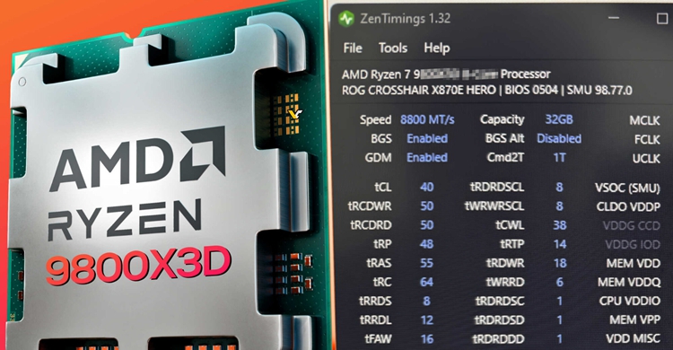 超高频内存不再是梦想：AMD锐龙7 9800X3D已支持DDR5-8800-第1张图片-科技快讯