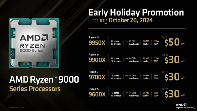 献给游戏玩家的神器：AMD锐龙7 9000X3D处理器将于11月7日发售-第2张图片-科技快讯