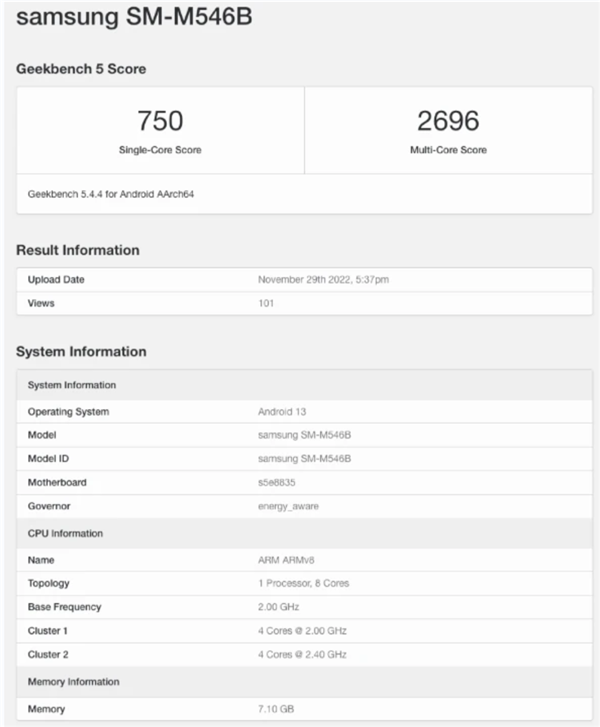 疑似三星Exynos 1380处理器规格曝光 或用于Galaxy A54新机-第2张图片-科技快讯