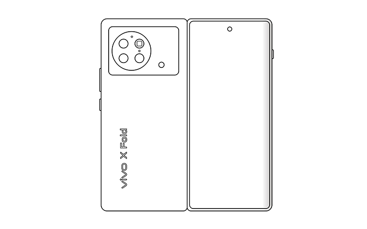 vivo X Fold折叠屏草图设计曝光 环形四摄没有侧边指纹开孔-第1张图片-科技快讯