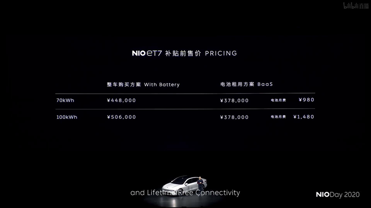 蔚来发布首款电动轿车ET7：更高续航里程超1000Km，44.8万元起售-第7张图片-科技快讯