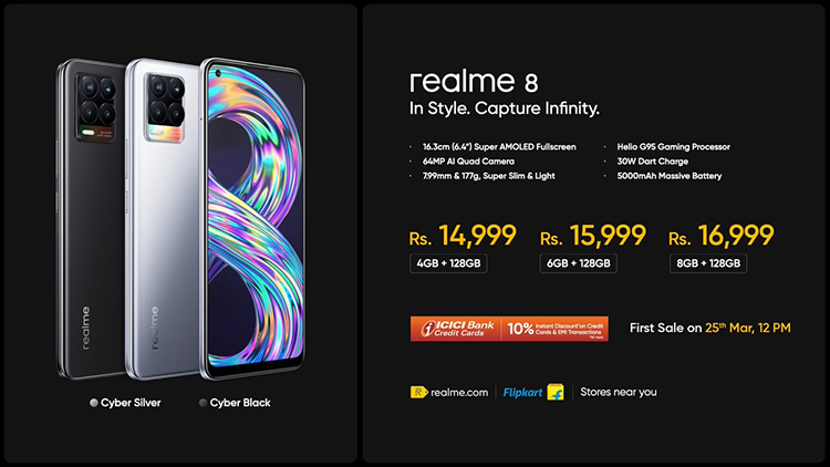 realme 8 Pro海外发布 借助HM2实现1亿像素拍摄-第3张图片-科技快讯