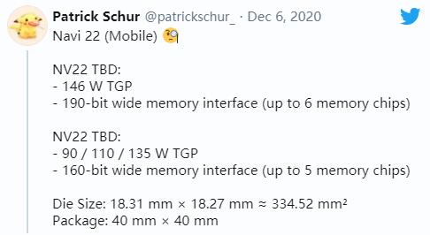 AMD移动端旗舰卡RX 6700M或采用Navi22核心 功耗更高146W-第2张图片-科技快讯