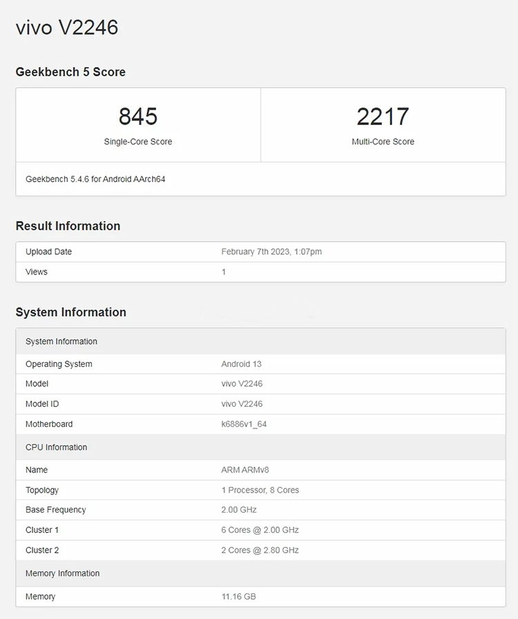 疑似天玑7200跑分数据曝光 vivo V27或为首发设备-第1张图片-科技快讯