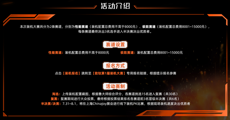 硬核机战，致燃时刻！致钛之一届装机大赛海选正式启动！8000元大奖在等你！-第4张图片-科技快讯