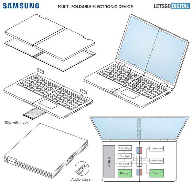 Galaxy Book 多折叠笔记本电脑曝光，可以像本书一样折叠-第2张图片-科技快讯