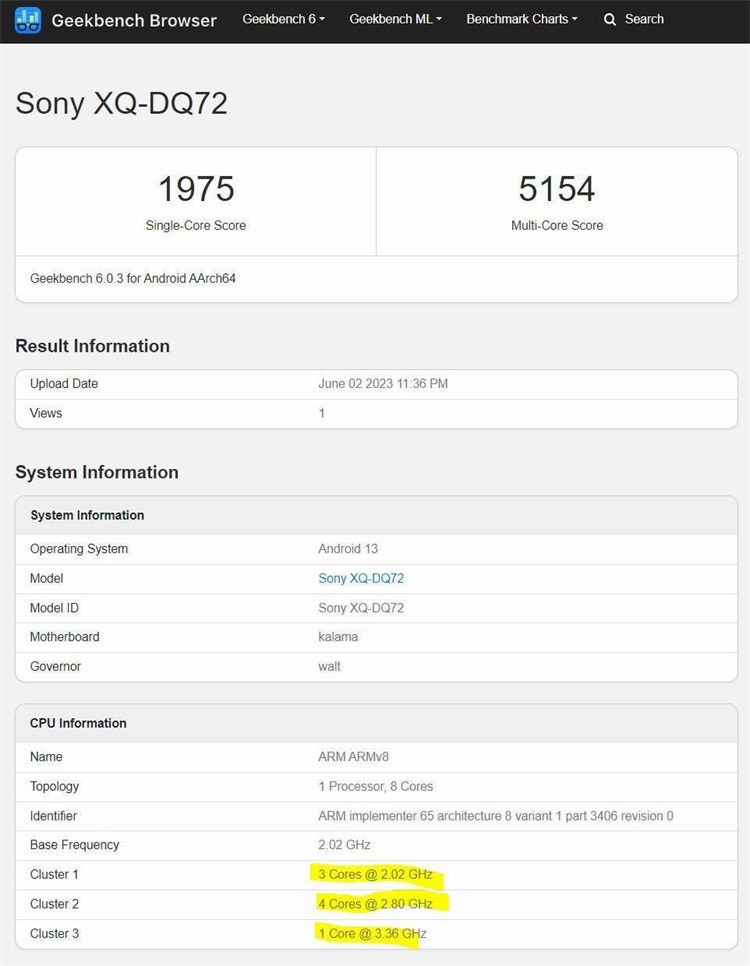 索尼新机现身Geekbench数据库，搭载骁龙8 Gen2高频版-第1张图片-科技快讯