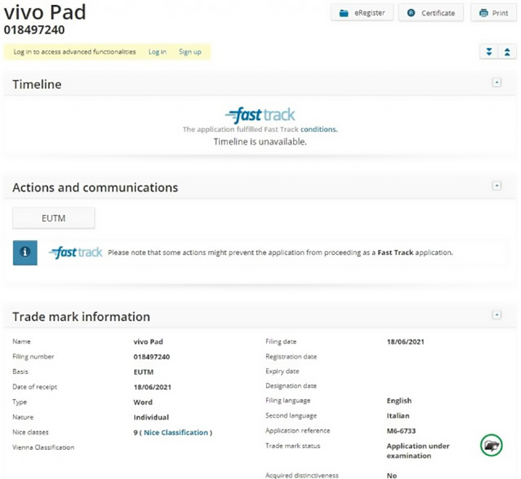 vivo平板确认存在 正向欧盟知识产权局申请"vivo Pad"商标-第2张图片-科技快讯