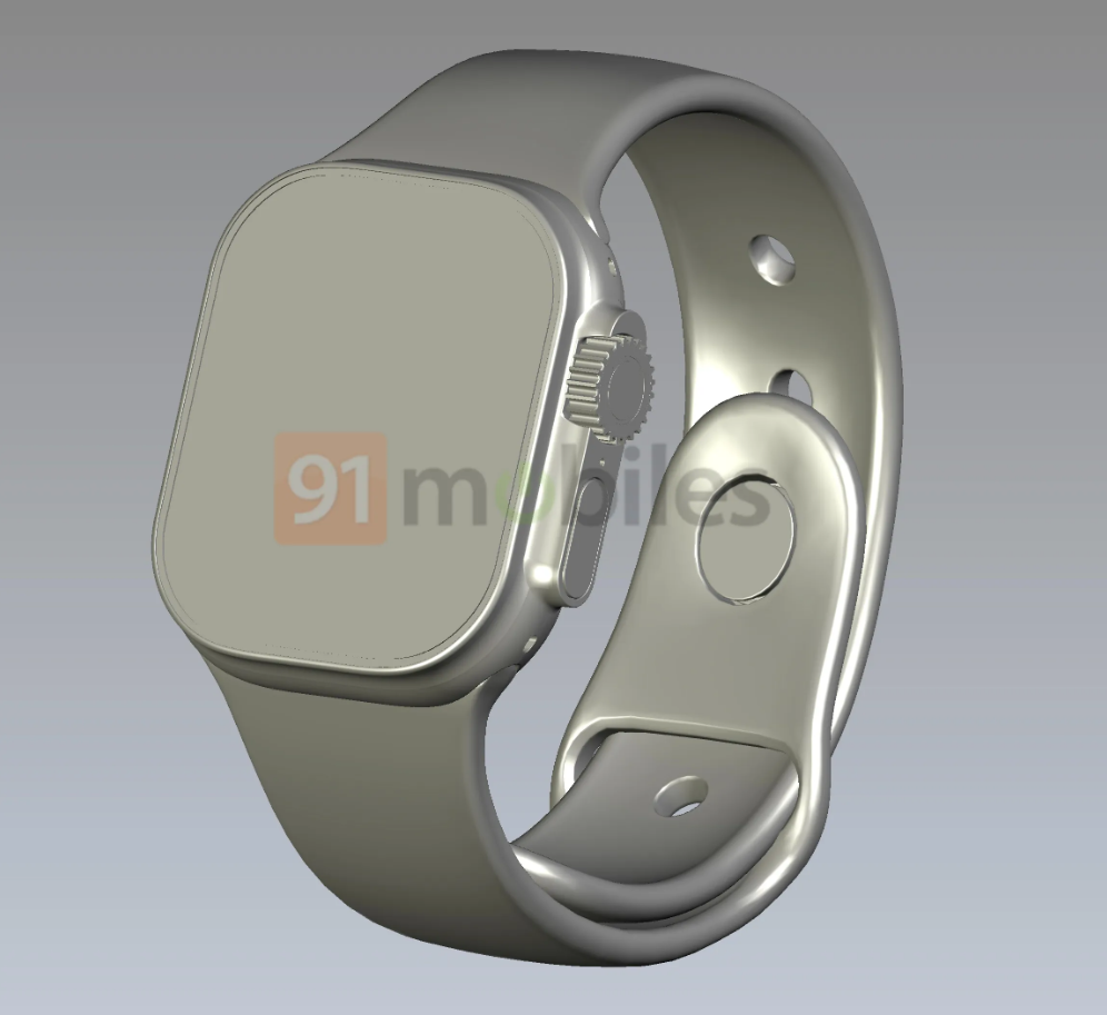 Apple Watch Pro CAD渲染图曝光，可能是迄今为止更大显示屏的苹果手表-第1张图片-科技快讯