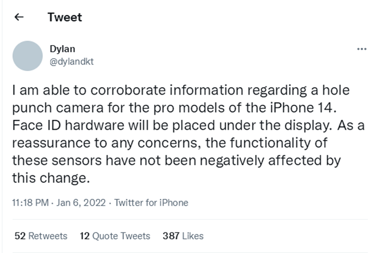 iPhone 14 Pro大概率采用药丸屏设计：Face ID在屏下-第1张图片-科技快讯