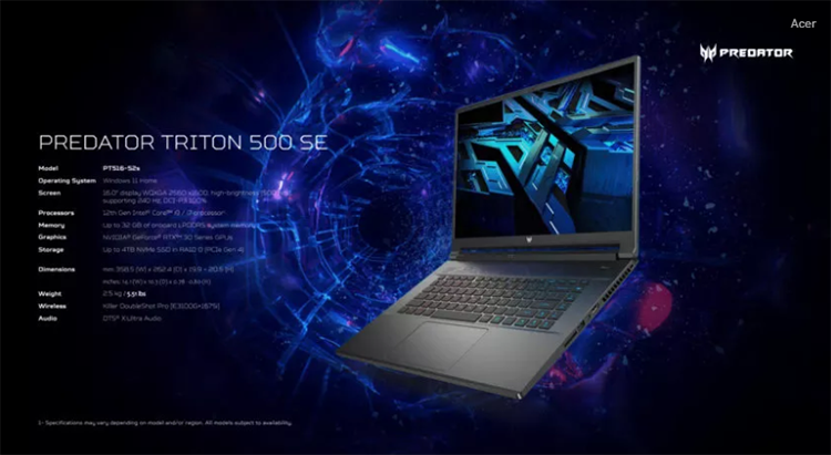 CES2022 | Acer发布全家族新品，全新升级Intel 12代、AMD 6000处理器-第5张图片-科技快讯
