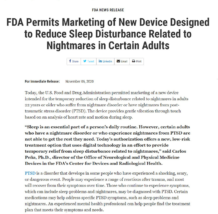 FDA批准Apple Watch新应用上架 可辅助治疗PTSD相关噩梦-第1张图片-科技快讯