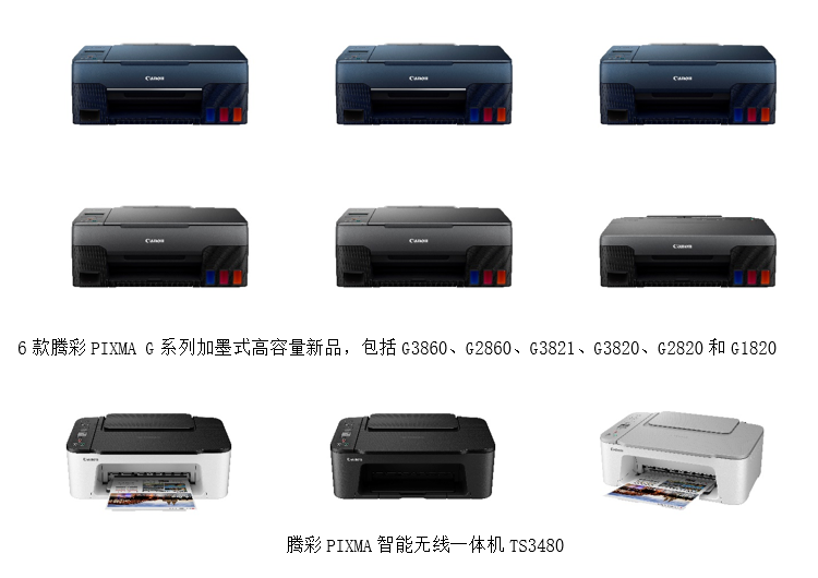 佳能更新六款腾彩PIXMA G新品 提升打印速度与使用体验-第2张图片-科技快讯