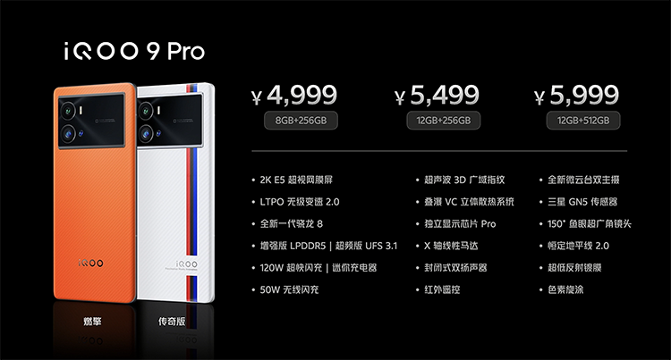 iQOO 9系列发布：全系骁龙8处理器和120W快充，售价3999元起-第23张图片-科技快讯