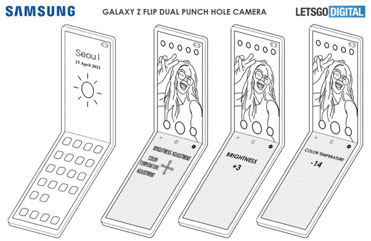 新款三星Galaxy Z Flip翻盖折叠手机曝光，前置双摄并采用屏下指纹-第2张图片-科技快讯
