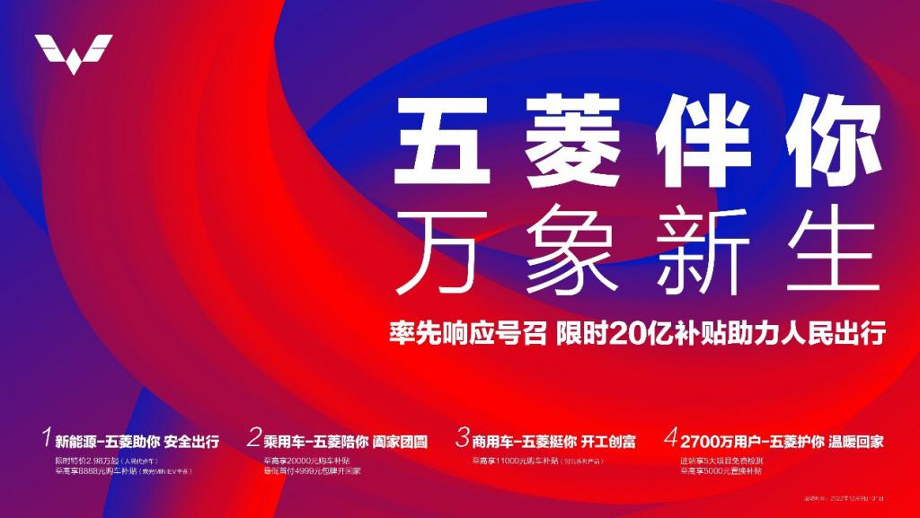 五菱汽车宣布推出20亿购车补贴 宏光MINIEV更高可补贴8888元-第1张图片-科技快讯