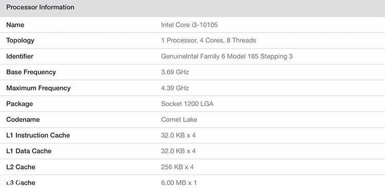 英特尔i3-10105F相比上代提升0.1GHz 将与11代处理器一同发布-第2张图片-科技快讯