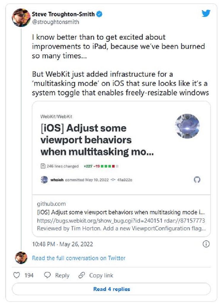 iPadOS 16新功能曝光，将支持多任务窗口，并且可调整窗口大小-第2张图片-科技快讯