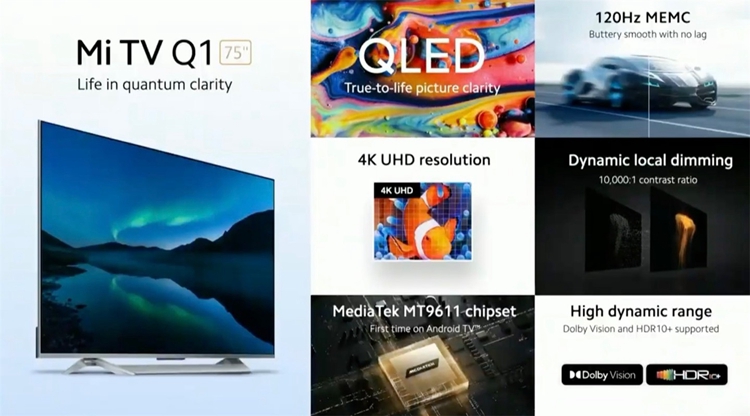 小米海外推出75英寸QLED电视，120Hz高刷，售价约1万元-第3张图片-科技快讯
