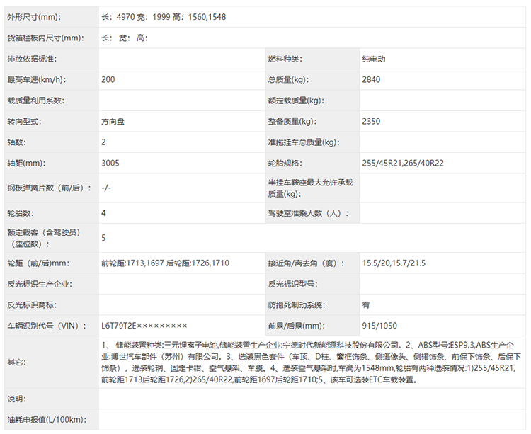 极氪001现身工信部新车公示，申报信息曝光-第6张图片-科技快讯