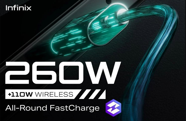 传音Infinix发布260W有线以及110W无线快充，8分钟即可充满-第1张图片-科技快讯