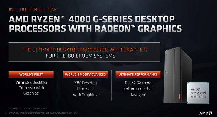 AMD正式发布4000系列APU：采用7nm Zen 2架构，率先面向OEM-第2张图片-科技快讯