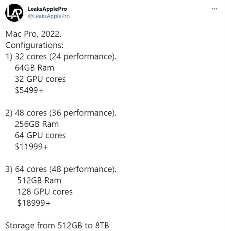 苹果或于明年推出新款64核Mac Pro 并搭载自研高端芯片-第2张图片-科技快讯