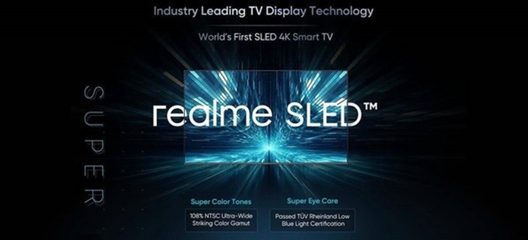 realme全球首款SLED智能电视发布，显示效果优于量子点屏   -第1张图片-科技快讯