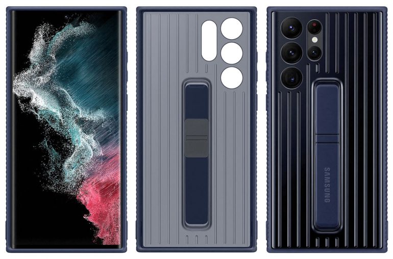 三星Galaxy S22 Ultra保护壳曝光，质感颇高，还配有支架   -第1张图片-科技快讯