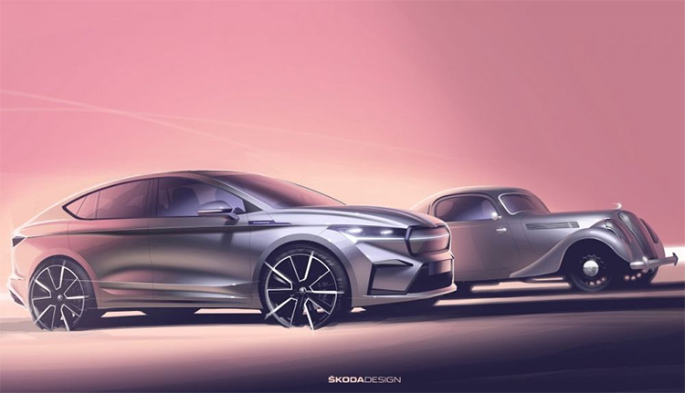 斯柯达ENYAQ COUPE iV设计图曝光：定位轿跑SUV 1月31日正式亮相-第2张图片-科技快讯