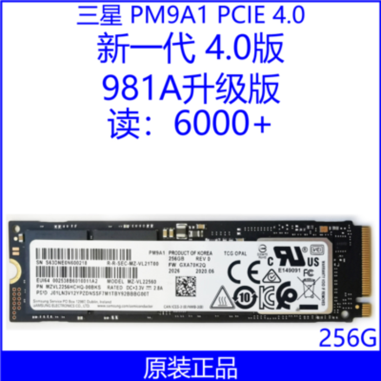 OEM神盘PM981A后继有人 三星PM9A1 PCIe 4.0硬盘上架 *** -第2张图片-科技快讯