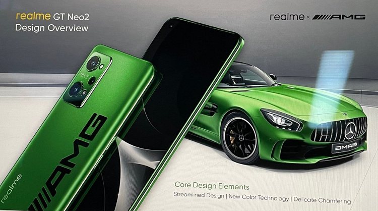 realme GT Neo2手机外观曝光，奔驰AMG GT R绿魔配色很吸睛-第2张图片-科技快讯
