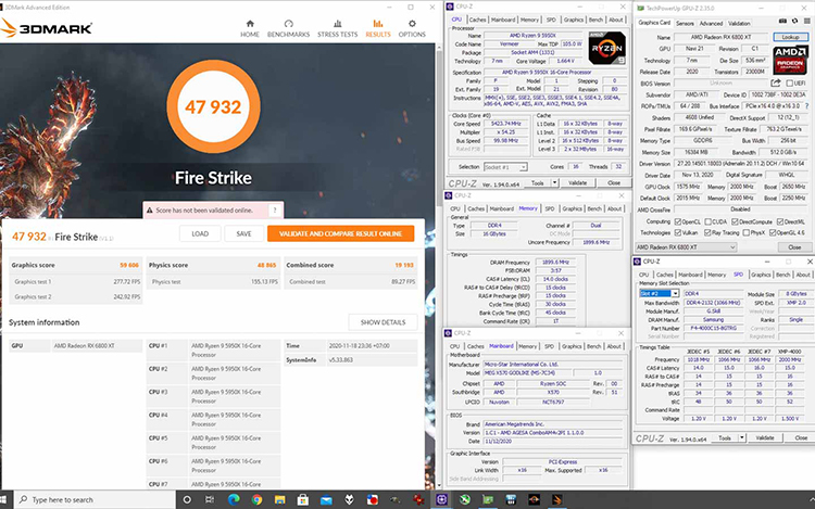 RX 6800 XT原装风冷超频2650MHz 刷新榜单记录-第2张图片-科技快讯