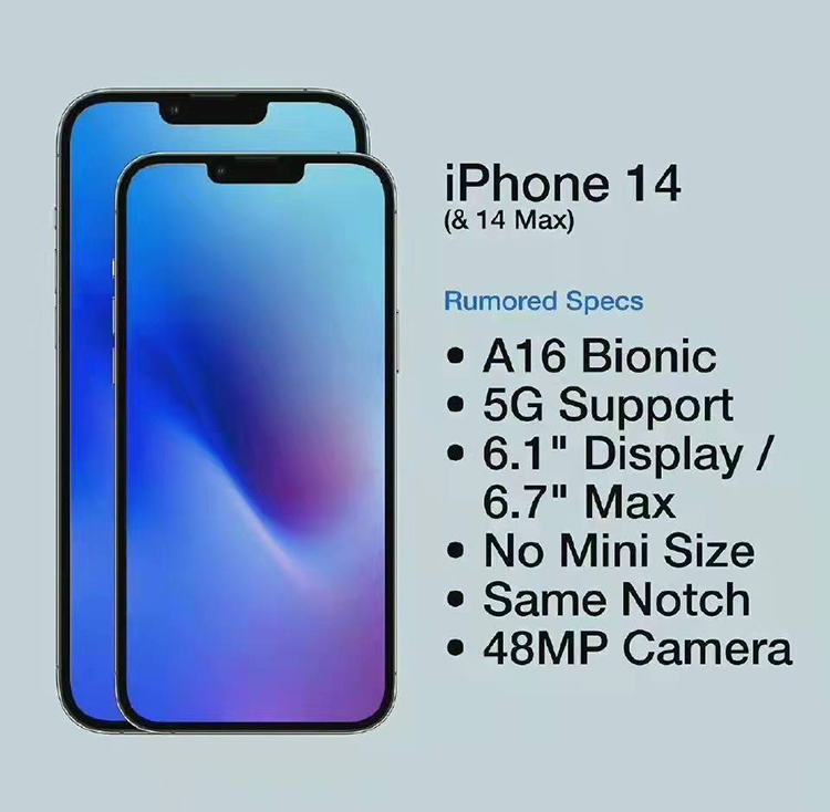 苹果iPhone14系列被爆将取消mini，Pro系列采用居中挖孔设计-第1张图片-科技快讯