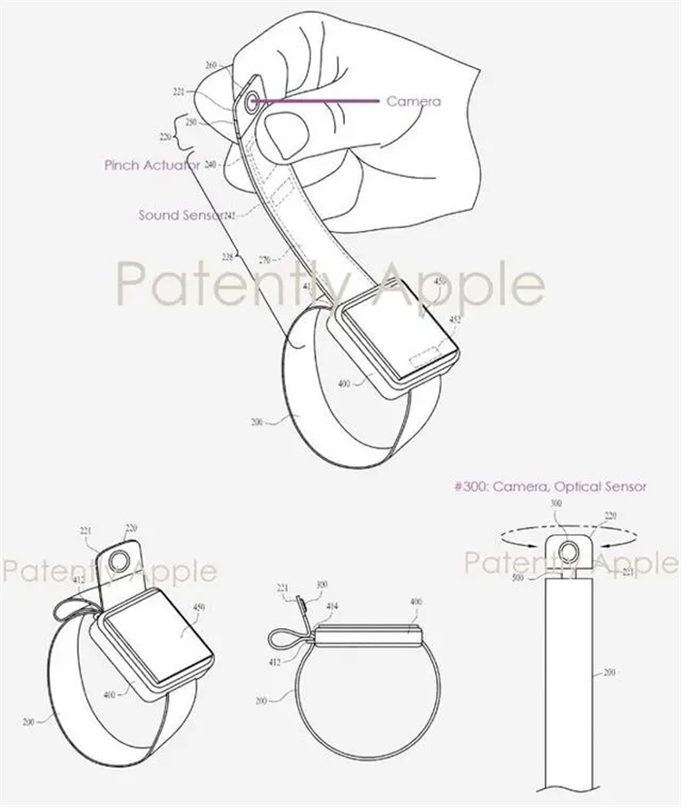 给AppleWatch背面装上摄像头？苹果最新专利曝光-第4张图片-科技快讯