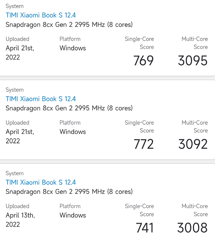 小米Book S 12.4笔记本完成备案工作 搭载骁龙8cx Gen2处理器-第2张图片-科技快讯