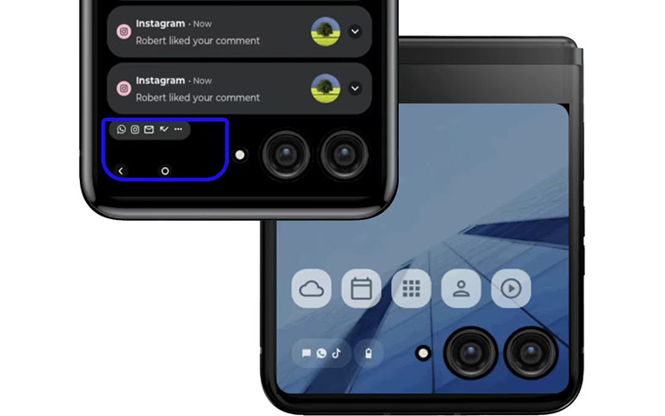 疑似moto Razr 2023折叠屏真机图曝光 采用洋红与银色混搭设计-第2张图片-科技快讯