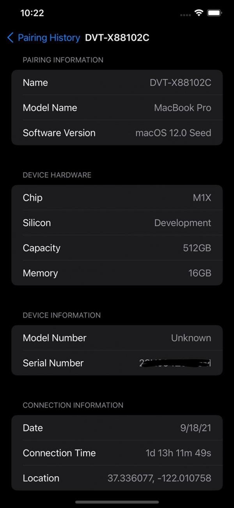Macbook Pro 2021款参数信息曝光：搭载M1X处理器-第1张图片-科技快讯