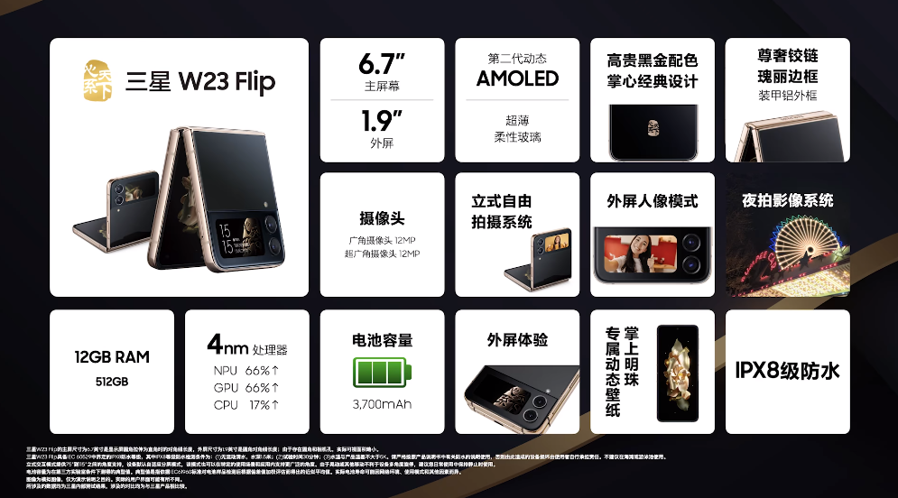 三星心系天下W23与W23 Flip手机发布，集奢华与高端于一身-第5张图片-科技快讯