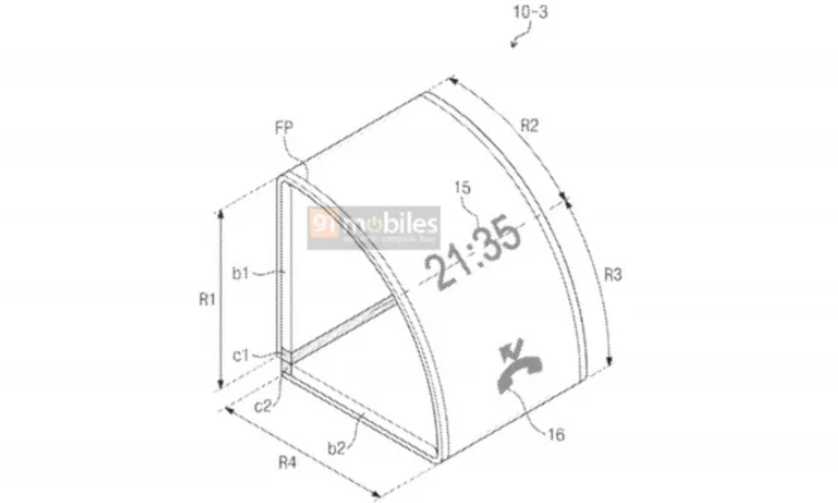 三星新款可折叠屏手机专利曝光，屏幕可以180&deg;环绕佩戴在手腕上-第3张图片-科技快讯