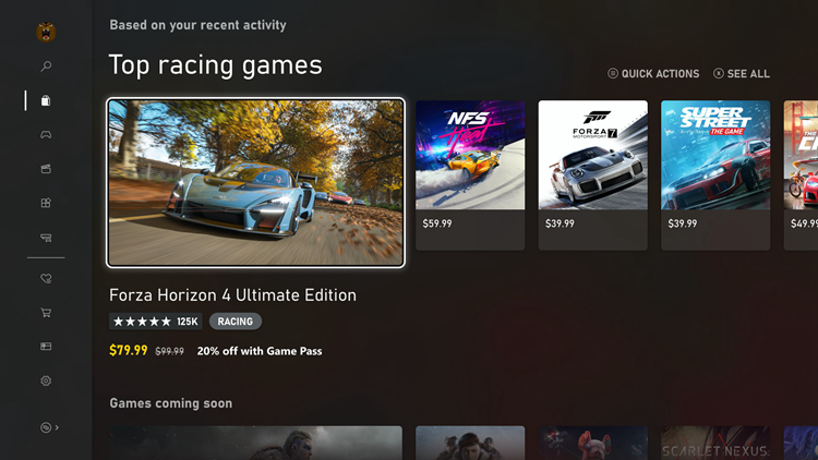 微软公布Xbox Series X UI页面：加载速度提升50%-第1张图片-科技快讯