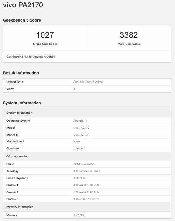 vivo Pad 跑分出炉，确定搭载骁龙870+8GB RAM-第1张图片-科技快讯