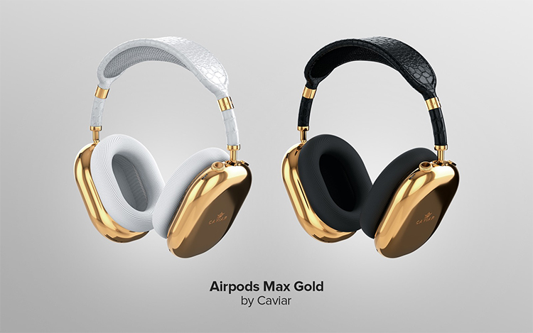 俄罗斯奢侈品公司Caviar推出"纯金"版AirPods Max 售价超70万元-第1张图片-科技快讯