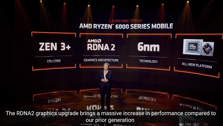 CES 2022 | AMD发布新一代6000系移动CPU：Zen 3+架构，核显性能提升明显-第2张图片-科技快讯