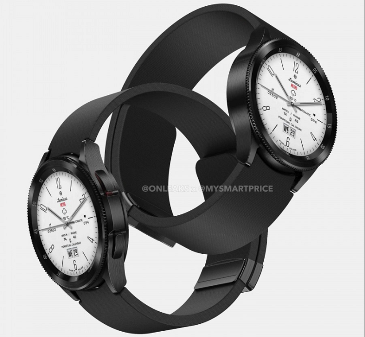 三星Galaxy Watch6 Classic渲染图曝光，将配备旋转表圈-第3张图片-科技快讯
