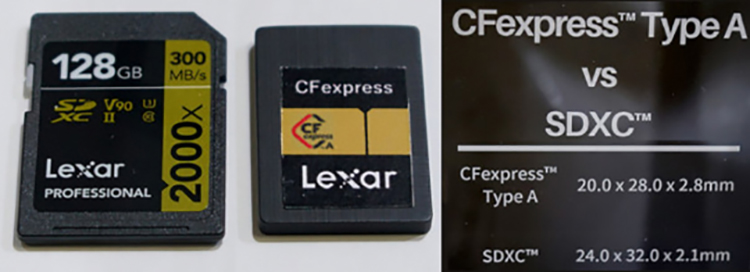 CFexpress Type A存储卡外形曝光 比SD卡长宽略小厚度稍大-第1张图片-科技快讯